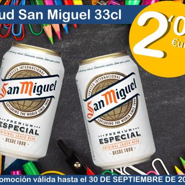 2 uds. San Miguel 33 cl. 2,00€
